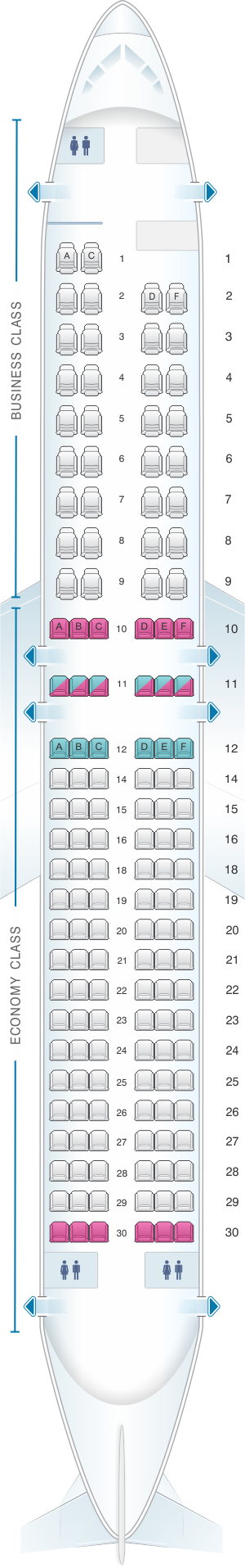 Seat Map Alitalia Airlines Air One Airbus A320 Config 1 SeatMaestro