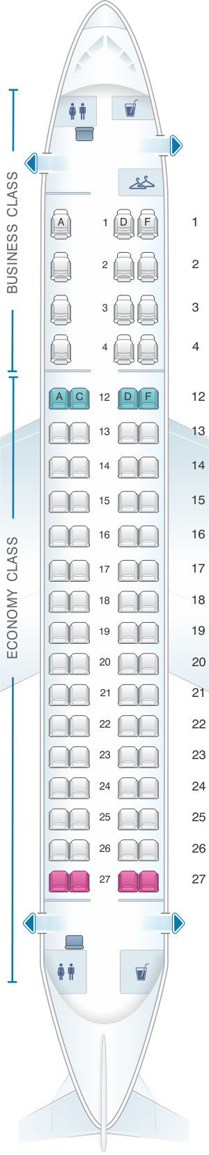 Embraer E175 Seating Chart