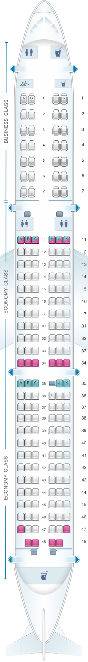 Airbus A321 Neo Seating Plan