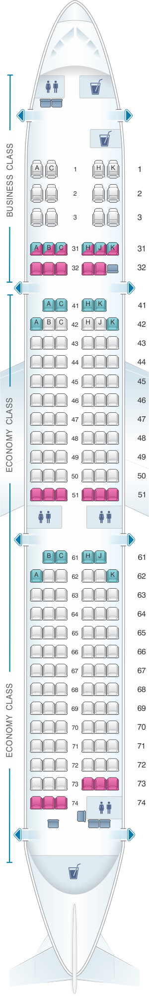 Hawaiian Airlines A321neo Seat Map Tutorial Pics