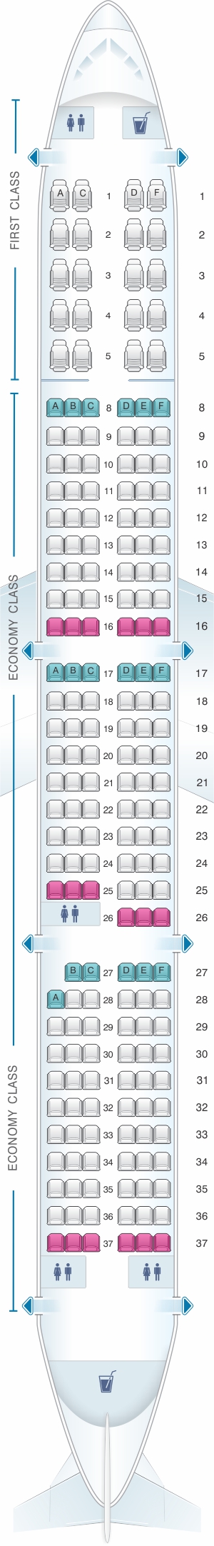 Seat Map American Airlines Airbus A Neo Seatmaestro