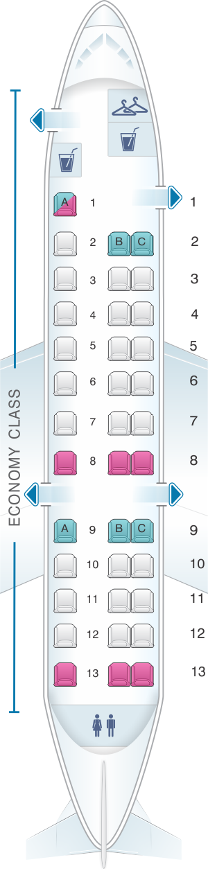 Embraer 175 Seat Map