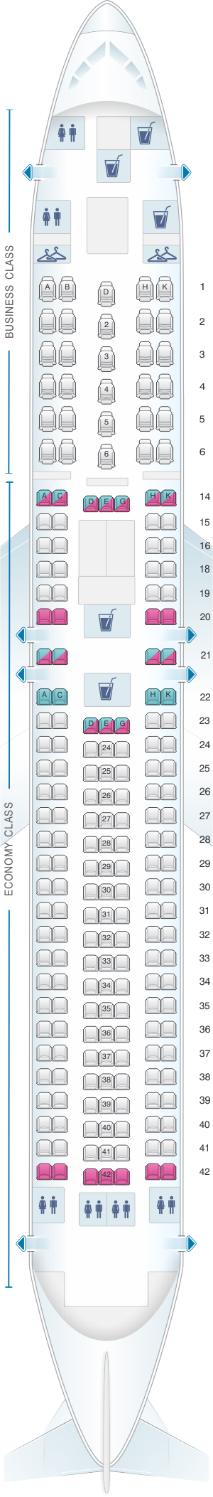 Seat Map Latam Airlines Brasil Boeing B767 300er V1