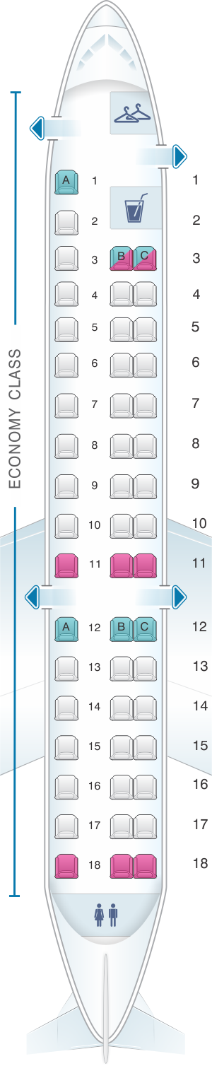 Seat Map American Airlines Embraer Erj 145 Seatmaestro