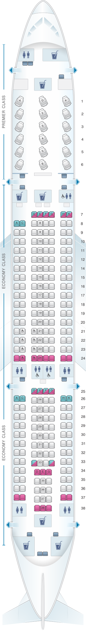 Jet Airways Airbus A330 200 Seating Chart