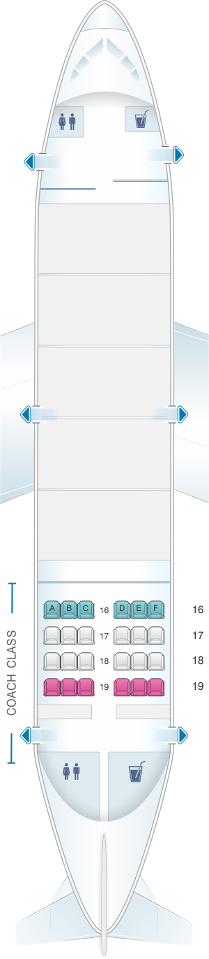 Seat map for Air Inuit Boeing B737 200C 24pax Combi