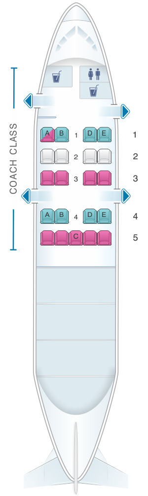 Seat map for Air Inuit Dash 8 100 21PAX Combi