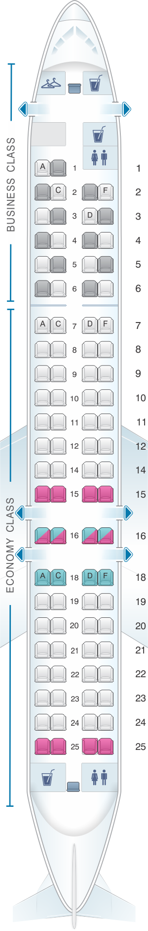 Regional Jet 900 Seating Chart