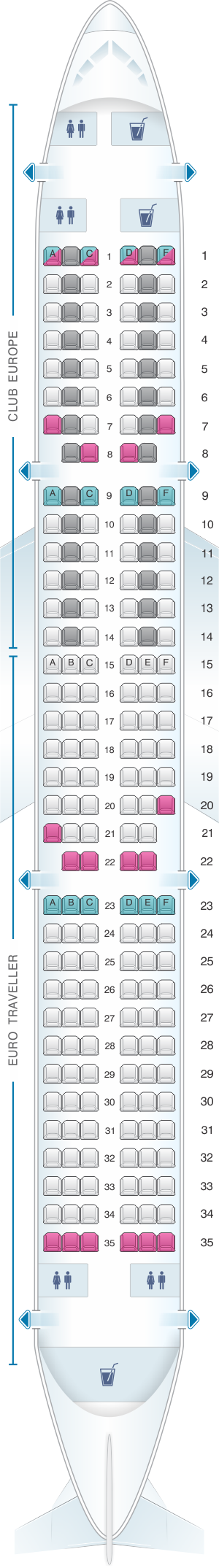 Us Airways Airbus A321 Seating Chart