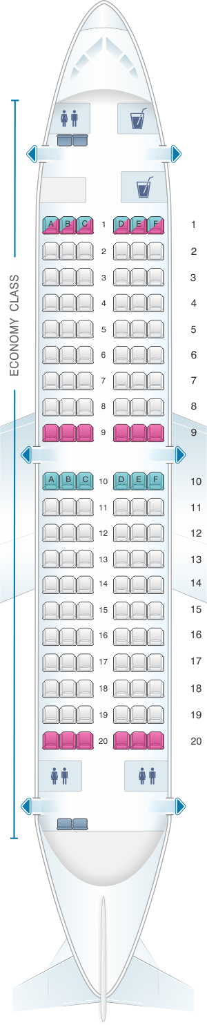 Seat map for Air North - Yukon's Airline Boeing B737 200