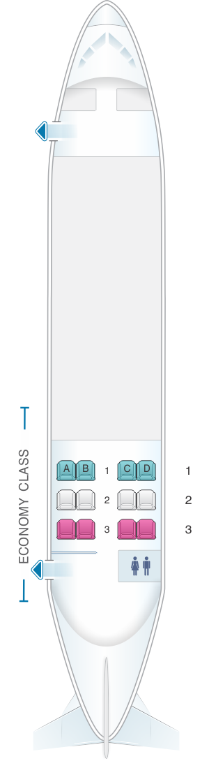 Seat map for Air North - Yukon's Airline Hawker Siddeley 748 12 pax