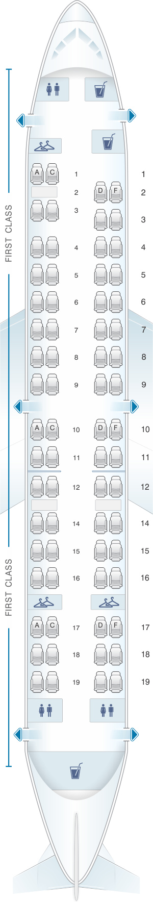 Seat map for Miami Air Boeing B737 400