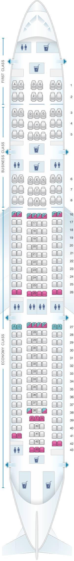 A343 Jet Seating Chart