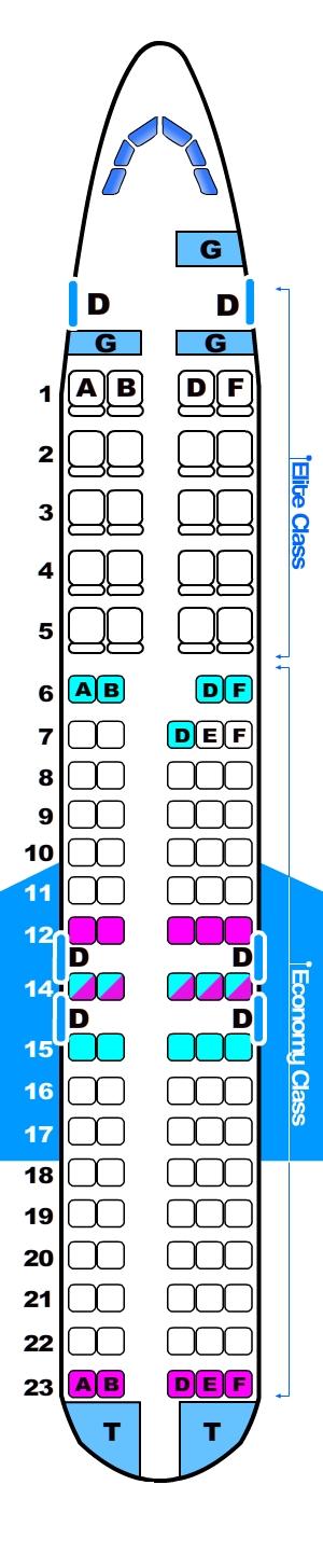 Seat map for Boeing B717