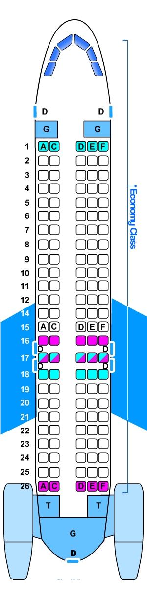 Seat Map McDonnell Douglas MD87 | SeatMaestro