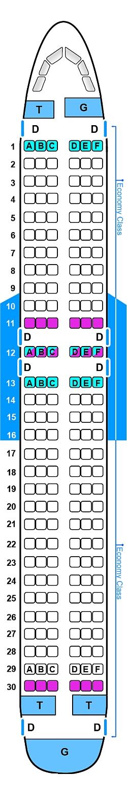 Seat Map Sky Airlines Airbus A320 232 | SeatMaestro