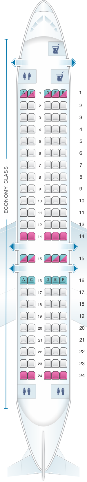 Seat map for Blue1 Boeing B717 200