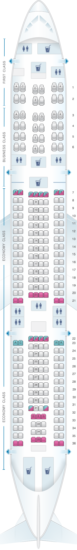 Seat Map Egyptair Airbus A340 212 Seatmaestro