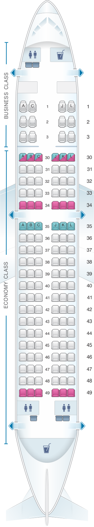 Airbus A320 214 Seating Chart