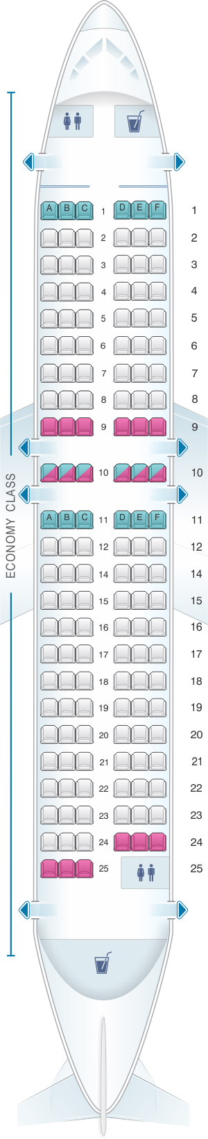 Delta Airlines Airbus A319 Seating Chart