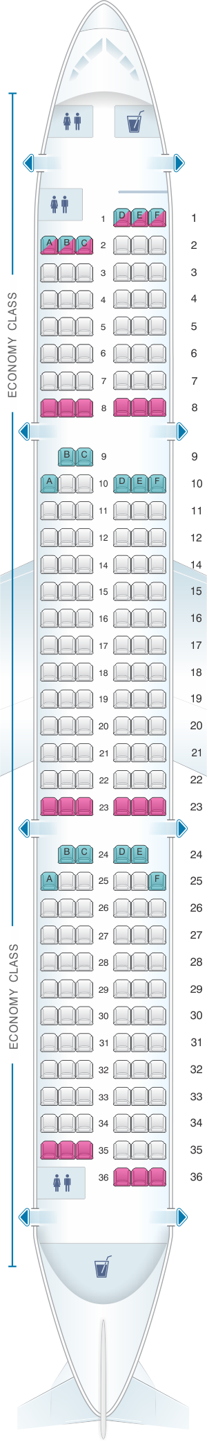 Airbus A321 100 Seating Chart