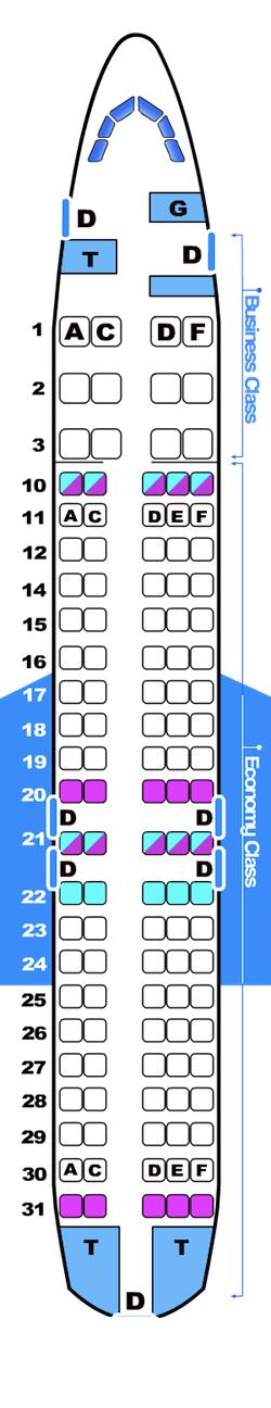 Seat map for Boeing B717