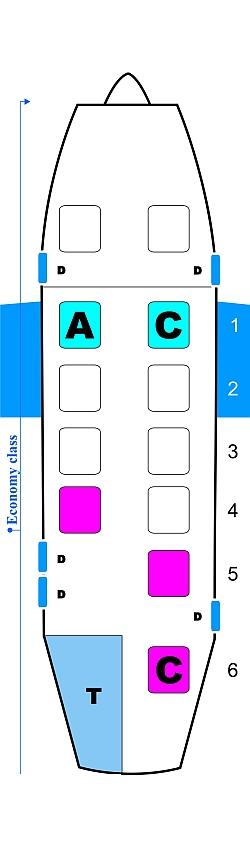 Seat map for Go! Airlines Grand Caravan 208B