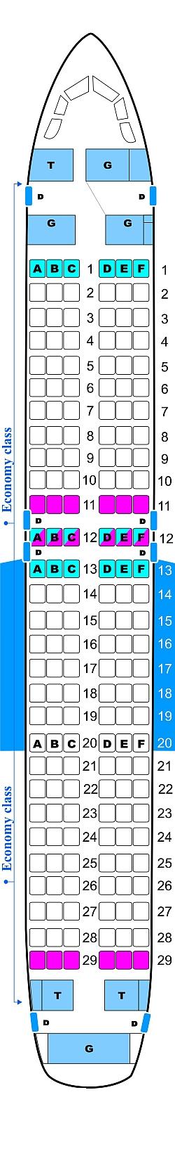 Seat Map O Airlines Airbus A320 214