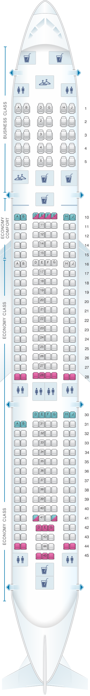 A330 300 Seating Chart