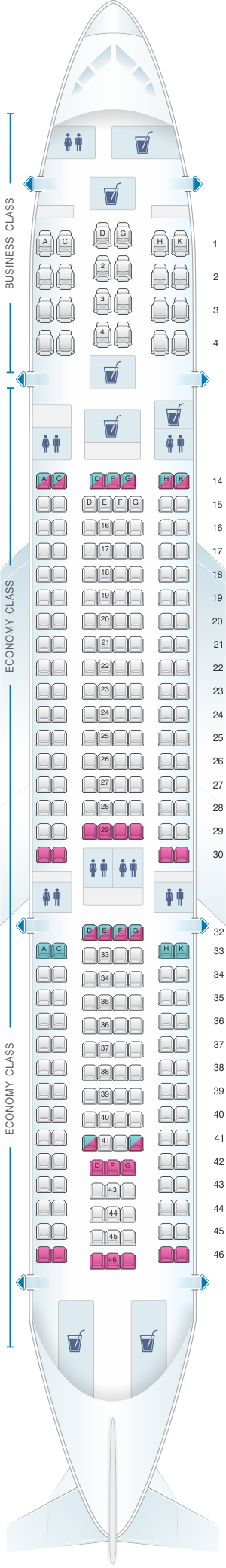 Airbus A340 Seating Chart Hifly