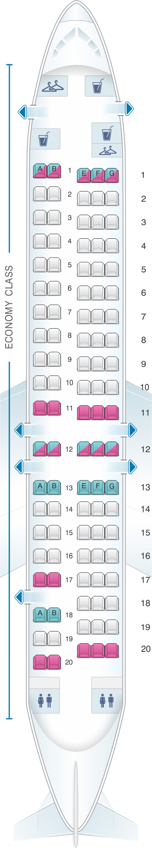 Fokker 100 Seating Chart