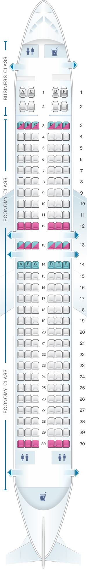 Seat Map Virgin Australia Boeing B737 800 | SeatMaestro