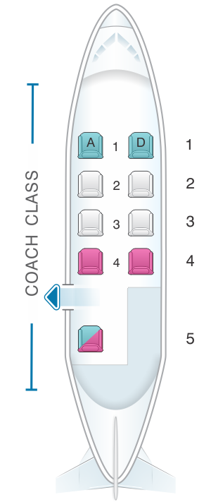 Seat map for Air Inuit Beechcraft King Air 100