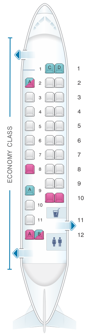 Seat map for Calm Air Fairchild Dornier 328-210 JET