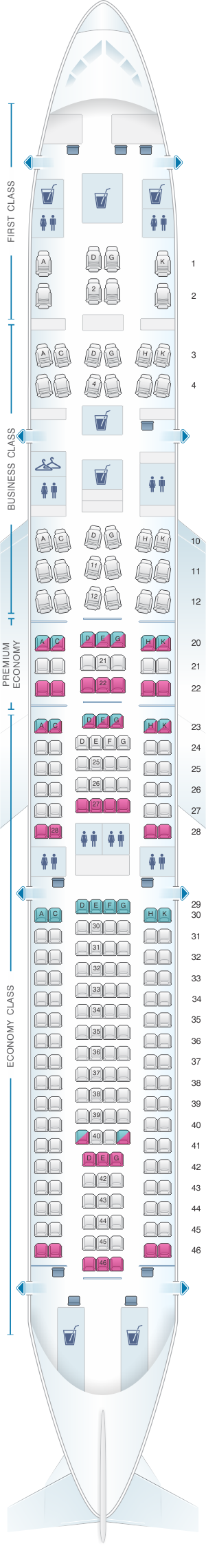 Lufthansa Airbus A330 300 Seating Chart