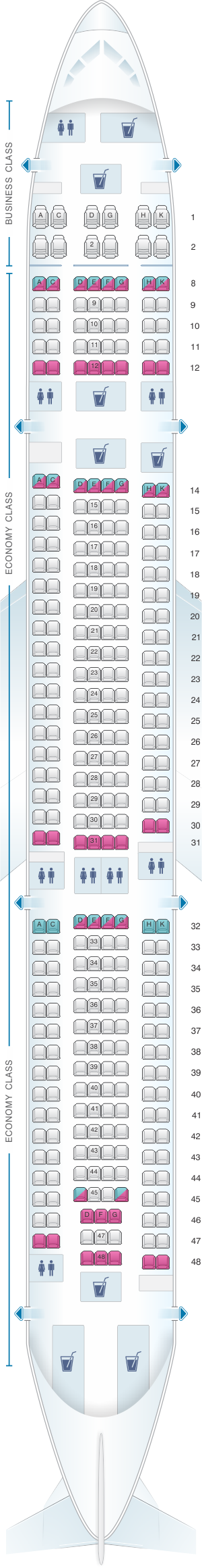 Airbus A340 Seating Chart Hifly