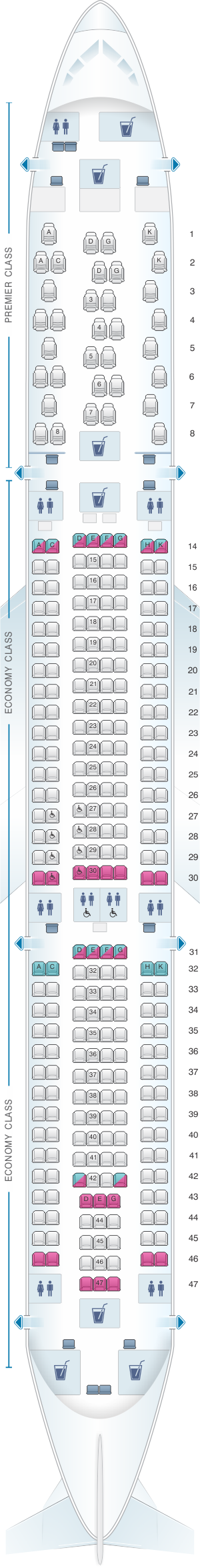 Airbus A330 Jet Airways Seating Chart