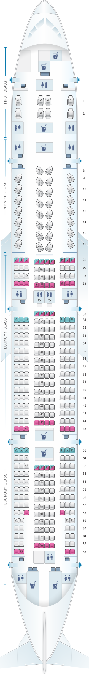 Jet Airways Seating Chart