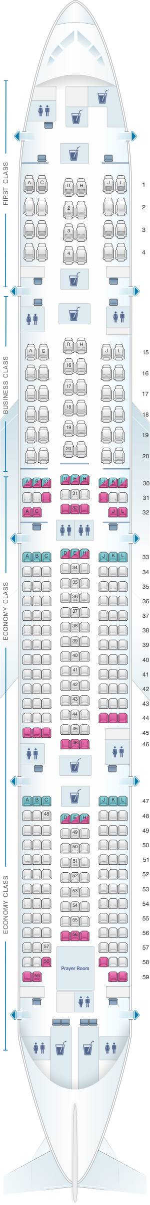 B77w Seating Chart