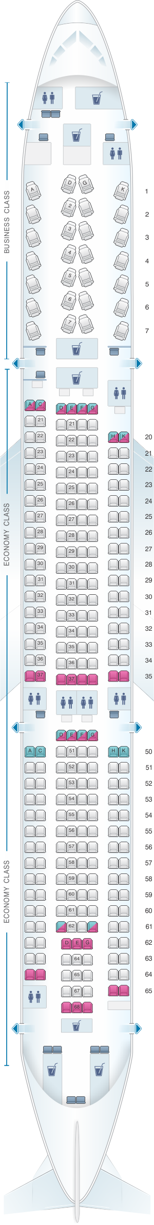 Airbus A330 302 Seating Chart