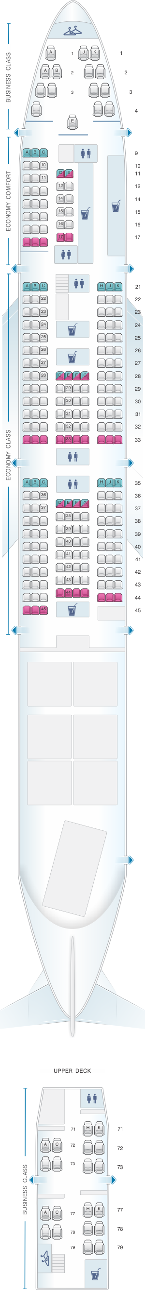 Klm Boeing 747 400 Seating Chart