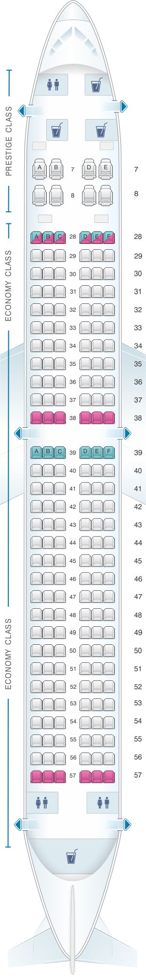 737 900 Aircraft Seating Chart