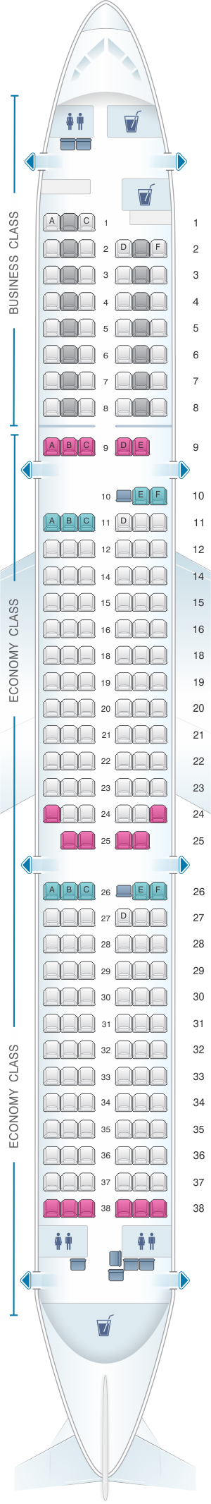 Airbus A321 Seat Map - Alexia Lorraine