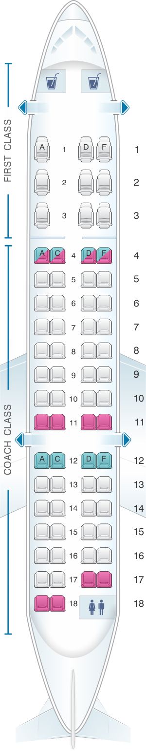 Canadair Regional Jet Seating Chart