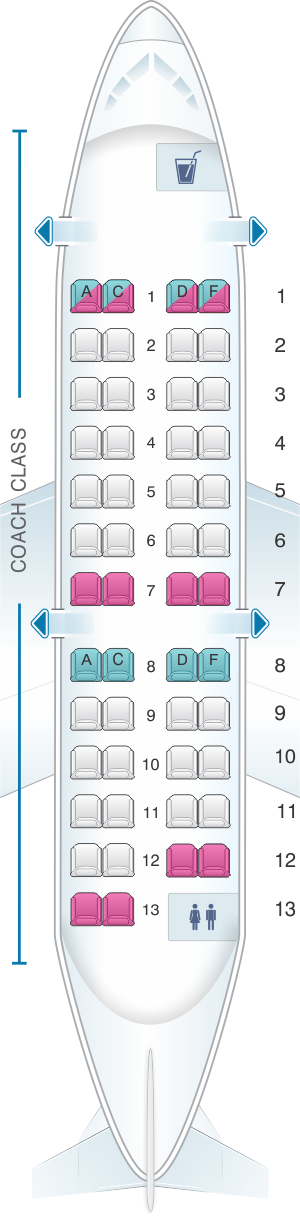 Canadair Regional Jet Seating Chart United