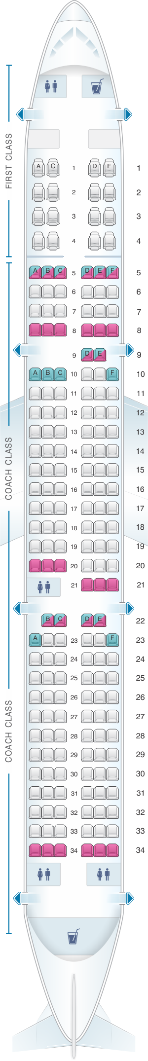 Us Airways Airbus A321 Seating Chart