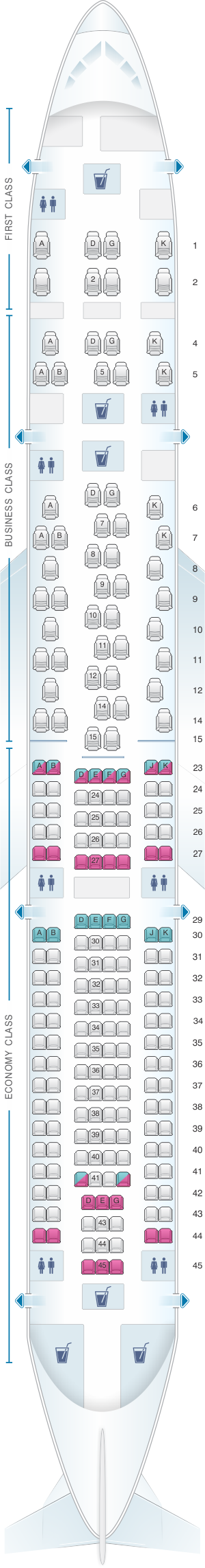 Swiss Air Seating Chart