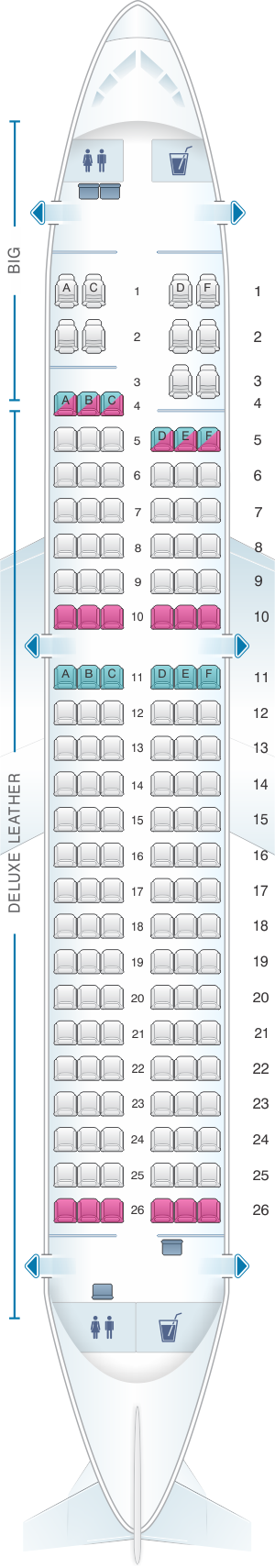 Seat Map Spirit Airlines Airbus A319 Seatmaestro