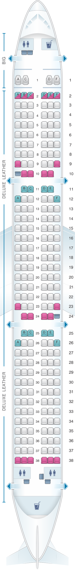 Seat Map Spirit Airlines Airbus A321 Seatmaestro