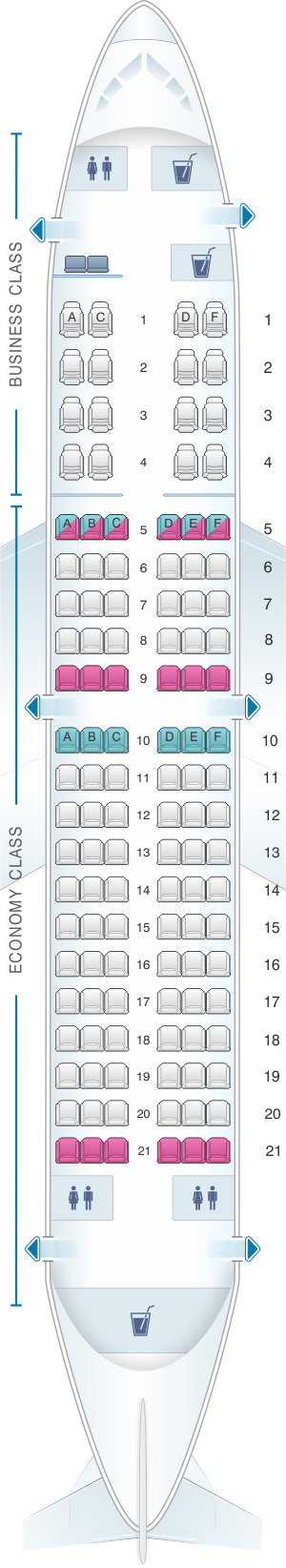 Seat Map TAROM Boeing B737 300 118pax | SeatMaestro